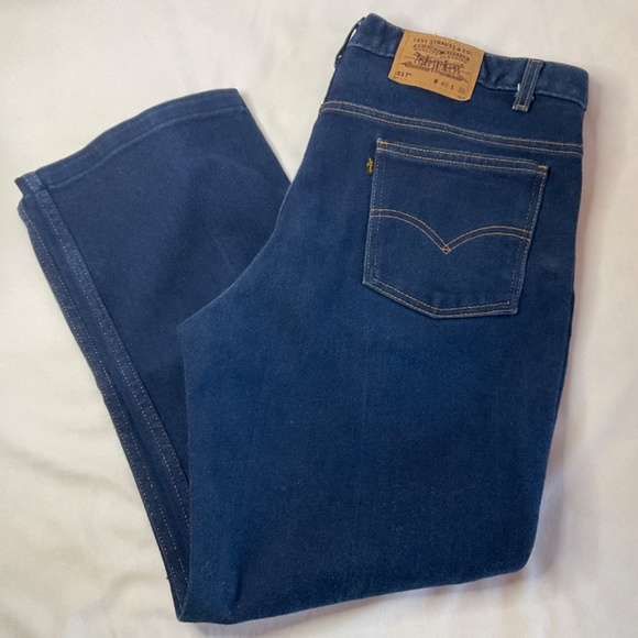 Levi’s Mens 517 Bootcut Indigo dark wash jeans waist 40 EUC - Picture 3 of 6